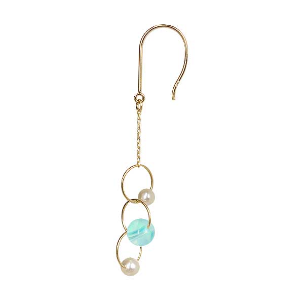 Water Opal & Akoya Pearl Earrings